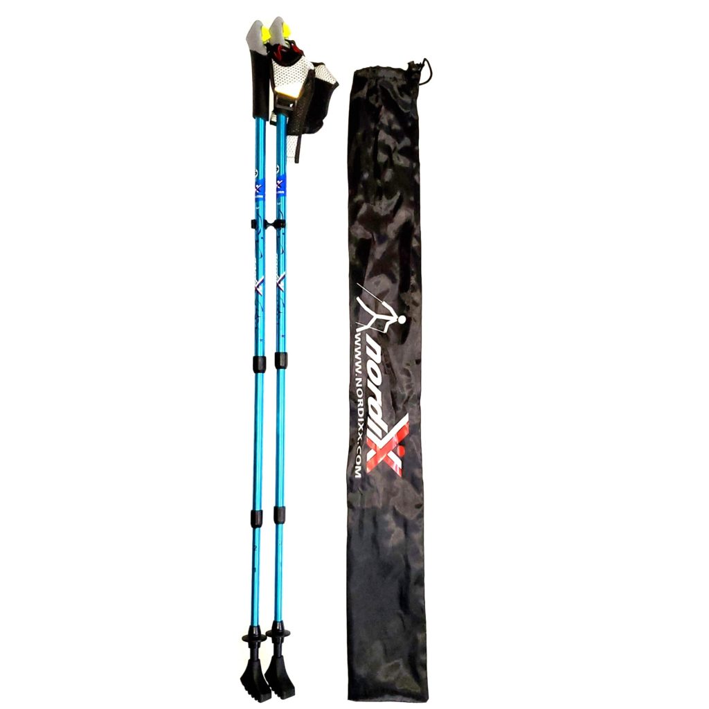 SUMMER SALE: Adjustable 3-Piece Nordic Walking Poles + Free Sand/Snow Baskets & Rubber Tips